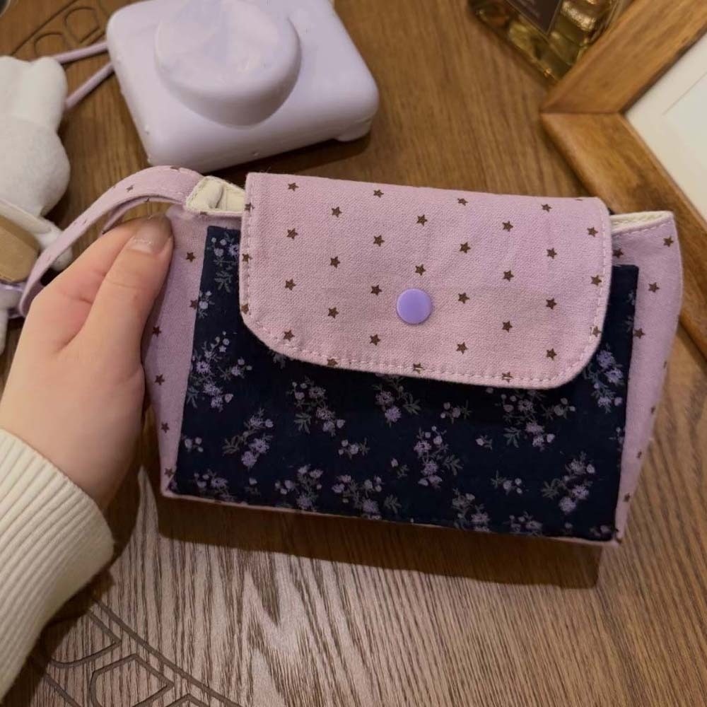 Purple Print Floral Makeup Bag - đánh giá và giá Lifestyle Of Korean
