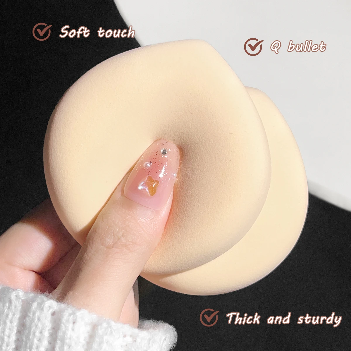 Dry and wet makeup puff sponge - đánh giá và giá Bb Cushion Korean