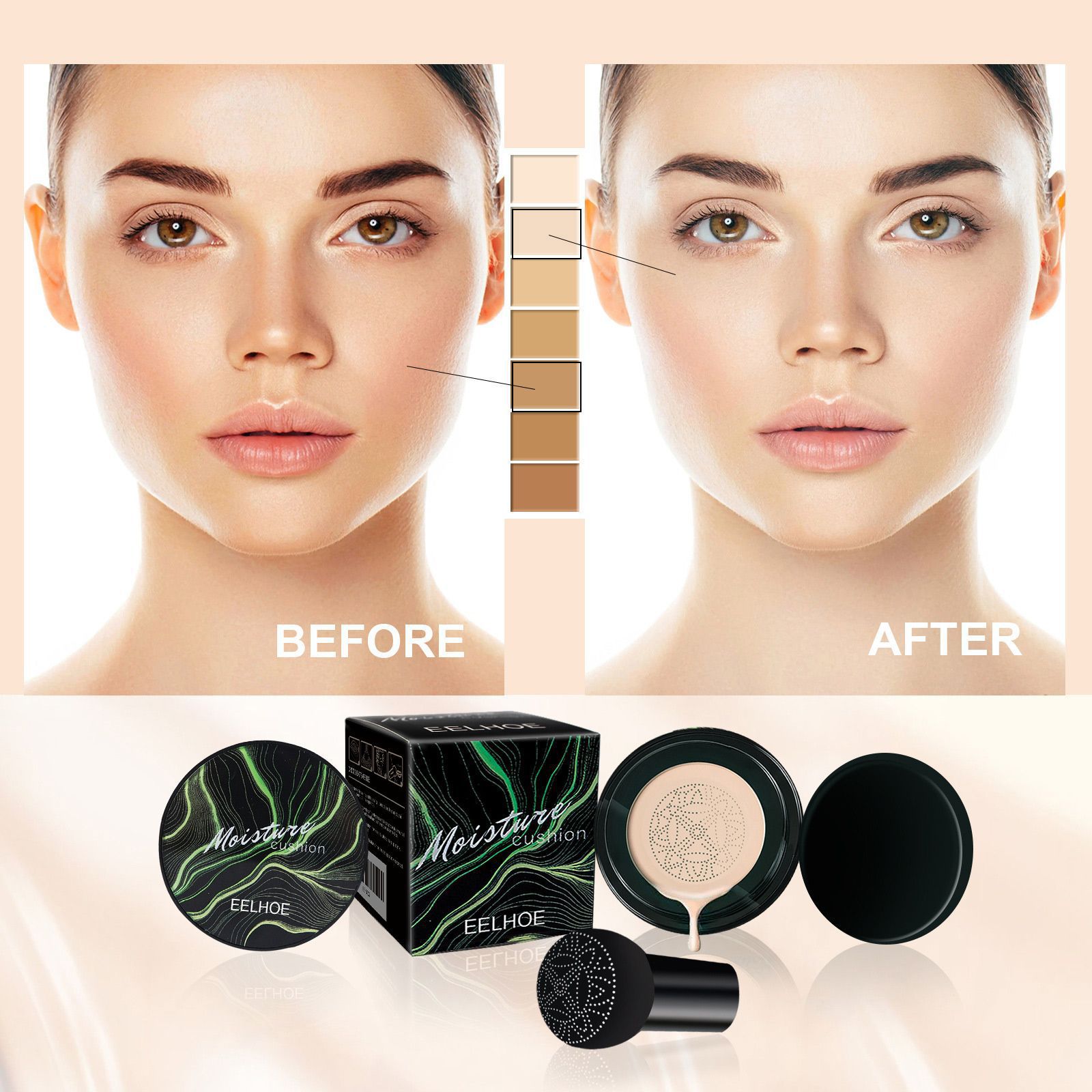 EELHOE Mushroom Head Air Cushi - đánh giá và giá Bb Cushion Korean